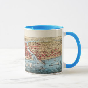 KARTA: CHICAGO c1857 Mugg