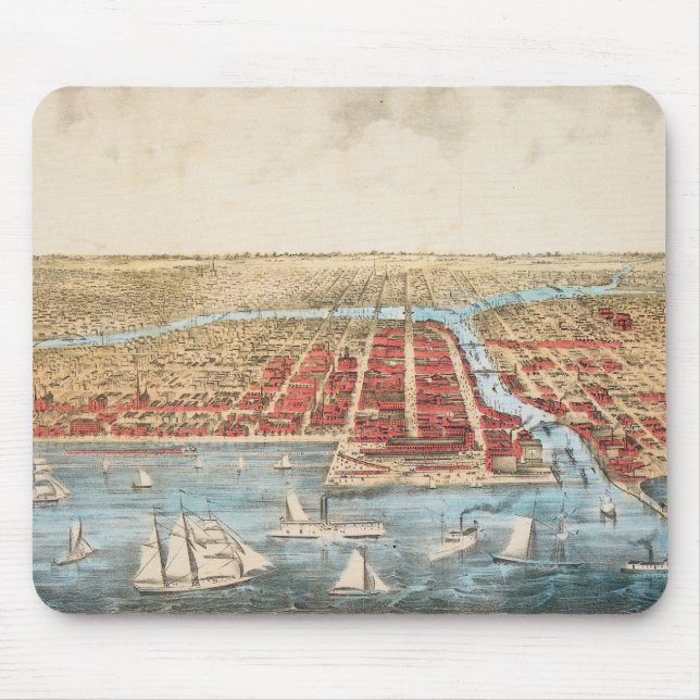 KARTA: CHICAGO c1857 Musmatta (Framsidan)