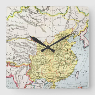 KARTA: CHINA 1910 FYRKANTIG KLOCKA