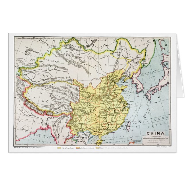 KARTA: CHINA 1910 HÄLSNINGSKORT (Framsidan Horizontal)