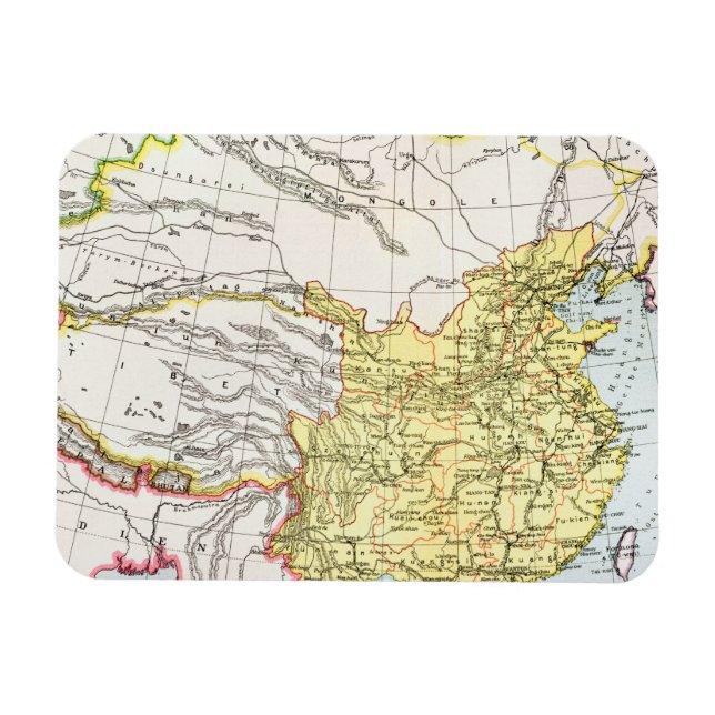 KARTA: CHINA, 1910 MAGNET (Horisontell)