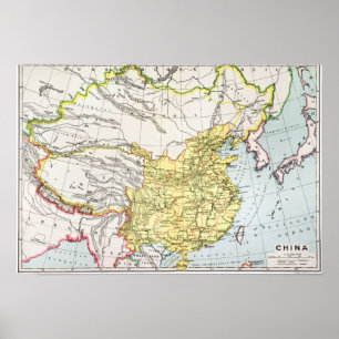 KARTA: CHINA 1910 POSTER