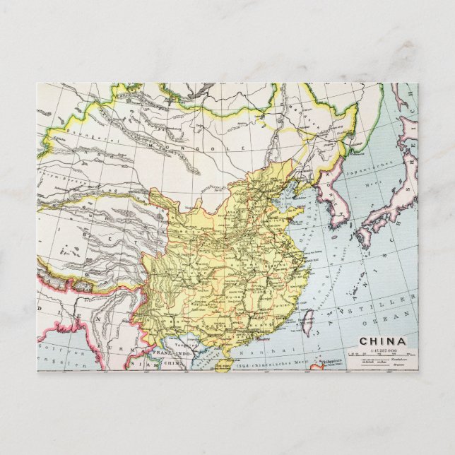 KARTA: CHINA, 1910 VYKORT (Framsida)