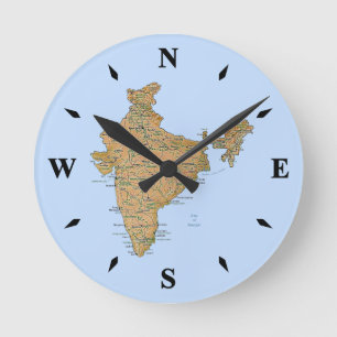 Karta Clock Rund Klocka