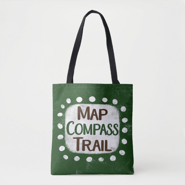 Karta Compass Trail Tote Bag Tygkasse (Framsida)