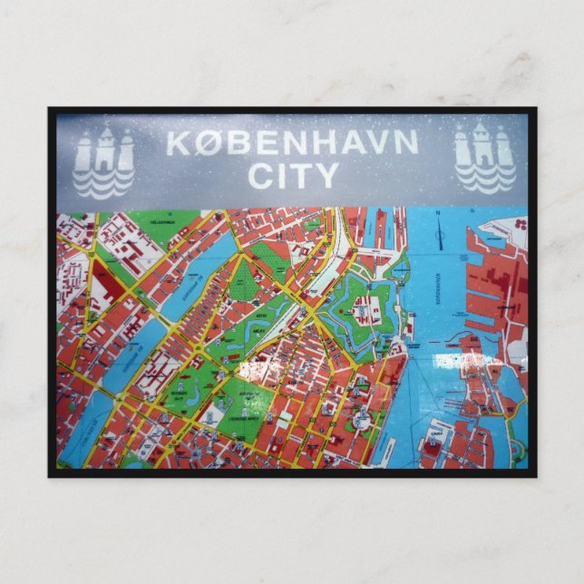 karta copenhagen vykort (Framsida)
