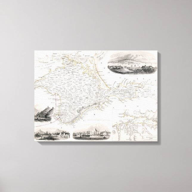 KARTA: CRIMEA, c1855 Canvastryck (Framsida)