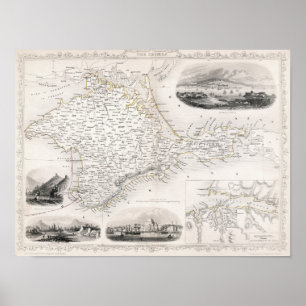 KARTA: CRIMEA, c1855 Poster