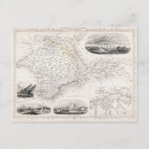 KARTA: CRIMEA, c1855 Vykort