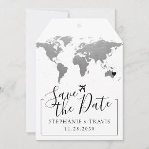 Karta Destinationsbröllop Silver Spara Märkrn Datu