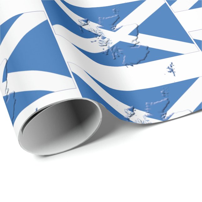 Karta disposition SCOTLAND SALTIRE FLAGGA Presentpapper (Rullad Hörn)