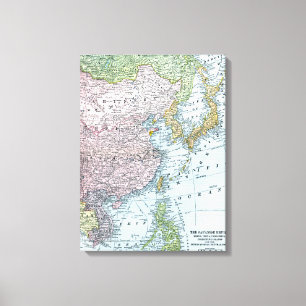 KARTA: EAST ASIA 1907 CANVASTRYCK