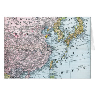 KARTA: EAST ASIA 1907 HÄLSNINGSKORT