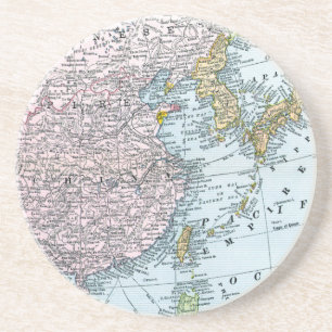 KARTA: EAST ASIA 1907 UNDERLÄGG SANDSTEN
