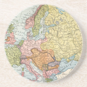 KARTA: EUROPA 1885 UNDERLÄGG SANDSTEN