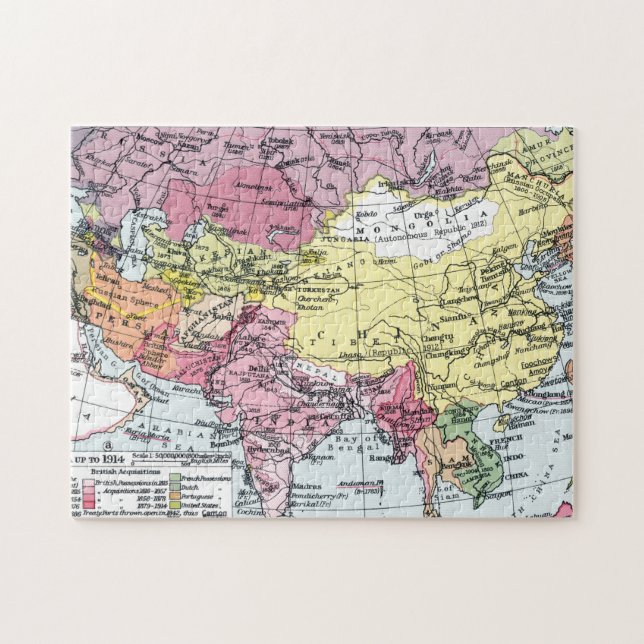 KARTA: EUROPA I ASIEN PUSSEL (Horisontell)