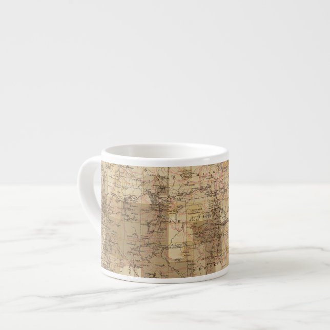 Karta för 1878 framsteg av de geografiska espressomugg (Framsida vänster)