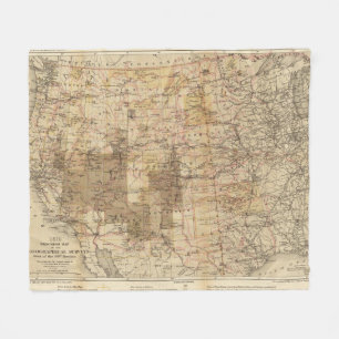 Karta för 1878 framsteg av de geografiska fleecefilt