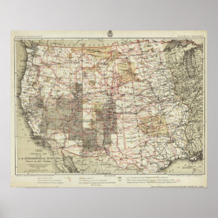 Karta för 1878 framsteg av de geografiska poster