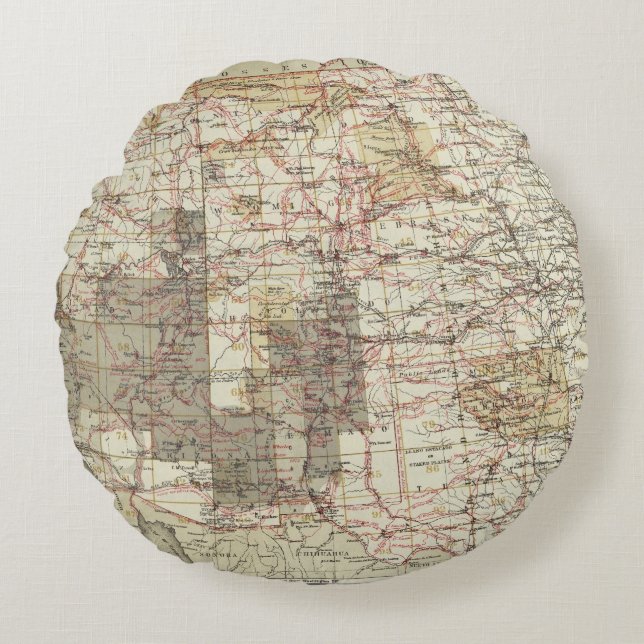 Karta för 1878 framsteg av de geografiska rund kudde (Framsidan)