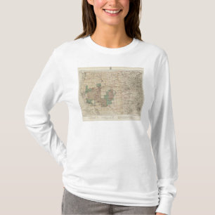 Karta för 1878 framsteg av de geografiska t-shirt