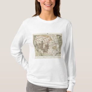 Karta för 1878 framsteg av de geografiska t shirt