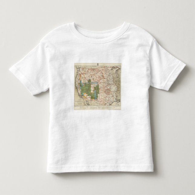 Karta för 1880 framsteg av de geografiska t-shirt (Framsida)