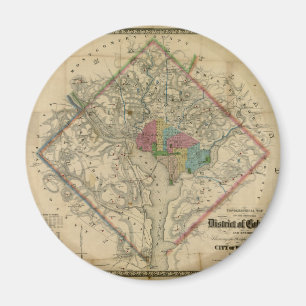 Karta för District of ColumbiainbördeskrigEra Magnet