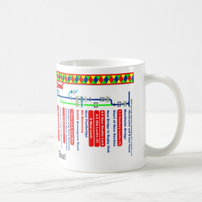 Karta för Droitwich kanalrutt Mugg (Höger)