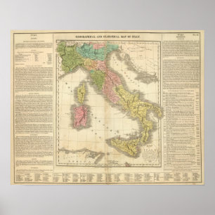Karta för italienChonology kartbok Poster