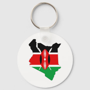 karta för kenya landflagga nyckelring
