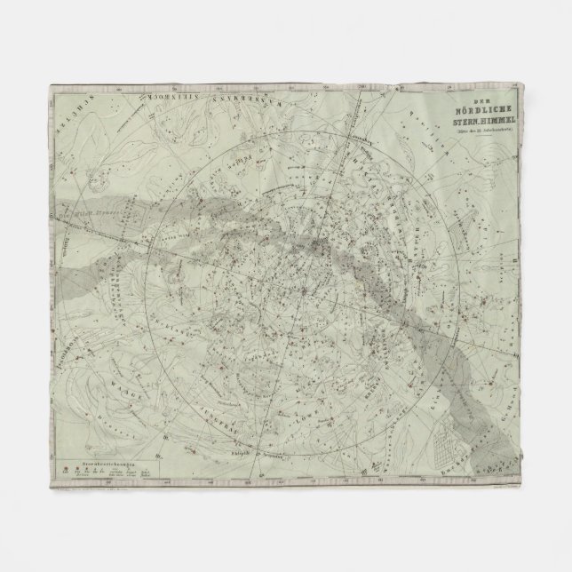 Karta för Northernatthimmel Fleecefilt (Framsidan (Horisontell))