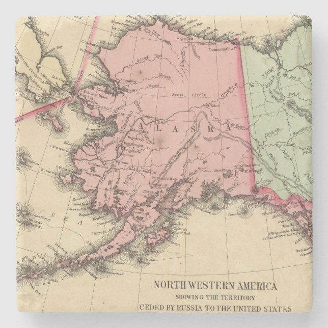 Karta för NW Amerika av Mitchell Stenunderlägg (Framsidan)