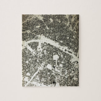 Karta för Paris gata- och byggnadvintage Pussel