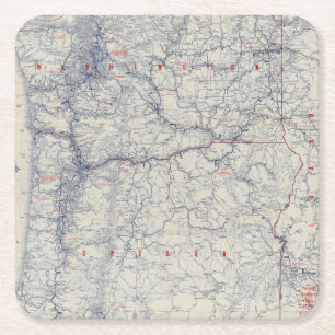 Karta för slingor för RandMcNally officiell 1925 Underlägg Papper Kvadrat