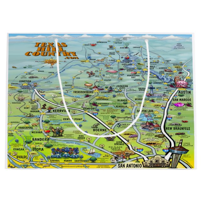 Karta för tecknad för Texas backeland (Framsidan)