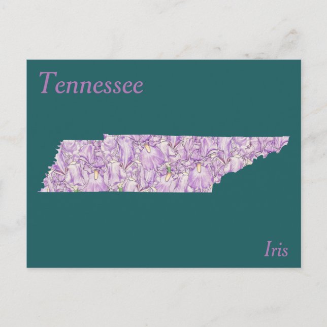 Karta för Tennessee statlig blommaCollage Vykort (Framsida)