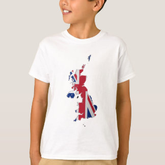 Karta för UK- & kronaberoendeflagga T-shirt