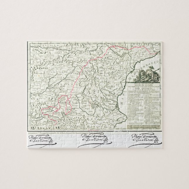 Karta för universitetslärareQuixote rutt - Pussel (Horisontell)