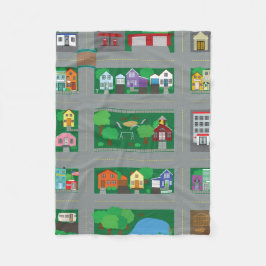 Karta för väg för leksakbilTown Fleecefilt