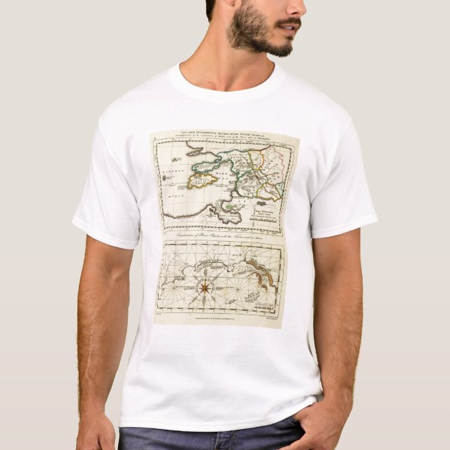 Karta för värld för Tabularum geographicarumprov T Shirt (Framsida)