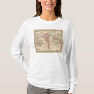 Karta för världsMercator proj av Mitchell T-shirt