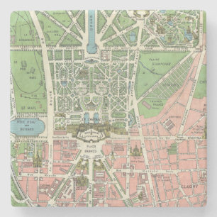 Karta för vintagefranskVersailles illustration Stenunderlägg