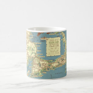 Karta för vintageuddtorsk (1940) kaffemugg