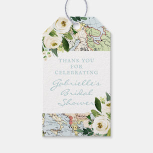 Karta-förmån för Blommigten Kärlek Värld runt Presentetikett