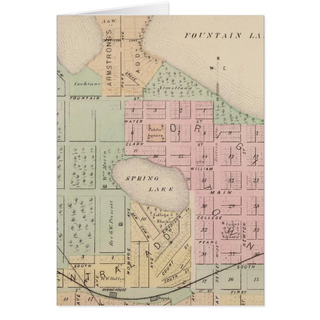 Karta från Albert Lea, Minnesota Hälsningskort (Framsidan)