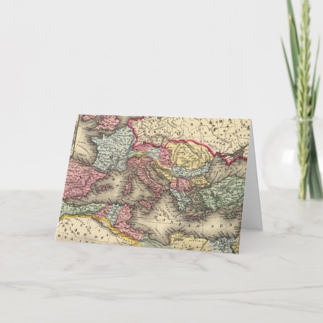 Karta från det romerska imperiet helgkort (Framsida)