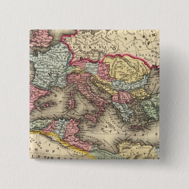 Karta från det romerska imperiet knapp (Framsida)