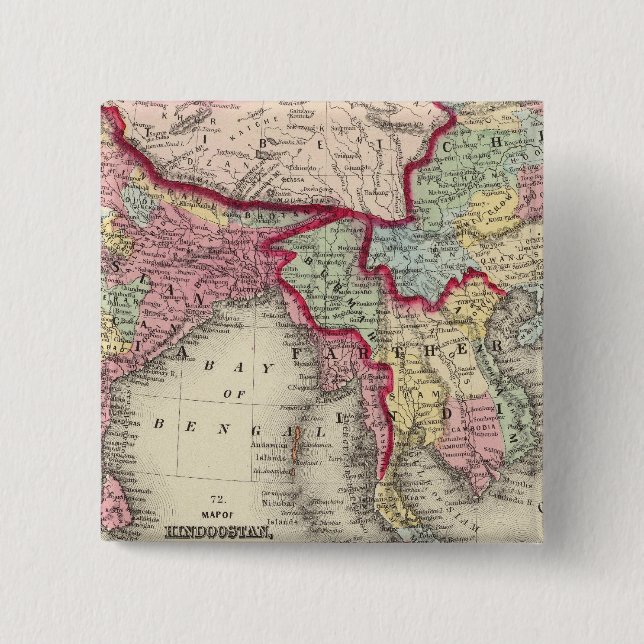 Karta från Hindoostan, Farther India, China och Ti Knapp (Framsida)
