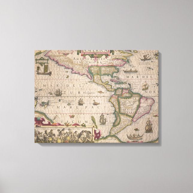 Karta, från Mercator Atlas, pub. från Canvastryck (Framsida)